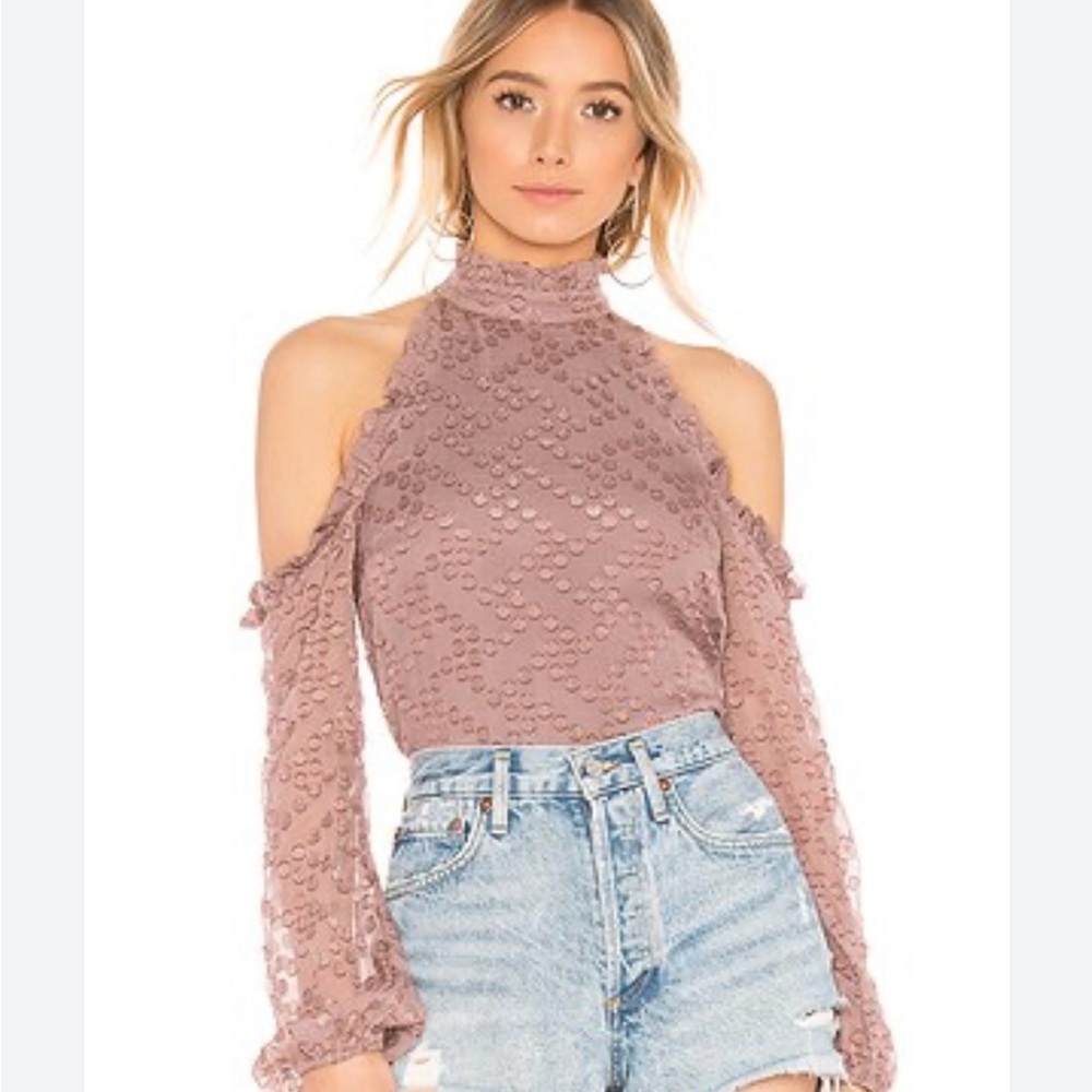 House of Harlow 1960 Textured Mauve Blouse
